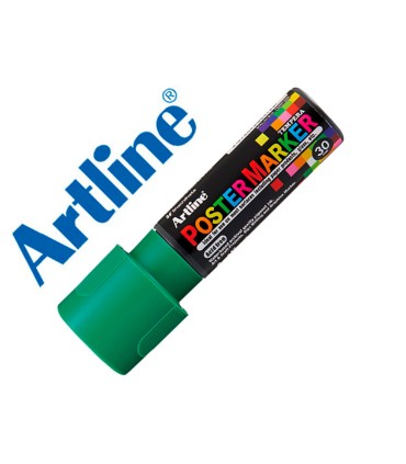 Rotulador artline poster marker epp 30 punta rectangular 30 mm color verde