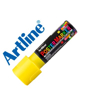 Rotulador artline poster marker epp 30 punta rectangular 30 mm color amarillo fluor