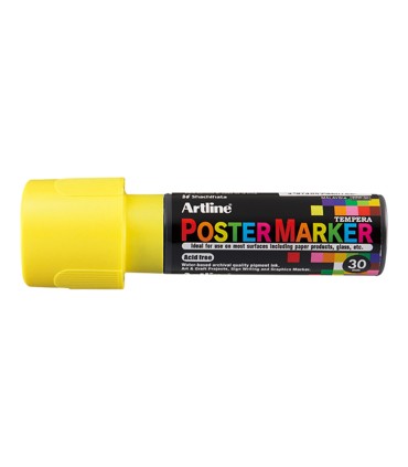 Rotulador artline poster marker epp 30 punta rectangular 30 mm color amarillo fluor