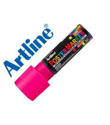 Rotulador artline poster marker epp 30 punta rectangular 30 mm color rosa fluor
