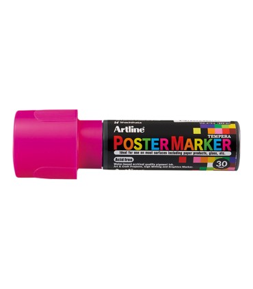 Rotulador artline poster marker epp 30 punta rectangular 30 mm color rosa fluor