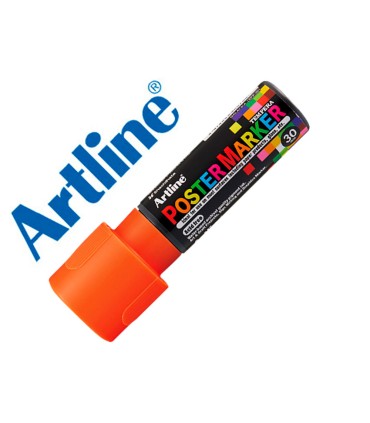 Rotulador artline poster marker epp 30 punta rectangular 30 mm color naranja fluor