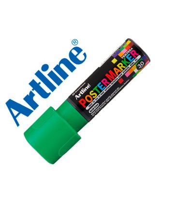Rotulador artline poster marker epp 30 punta rectangular 30 mm color verde fluor