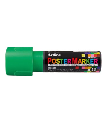 Rotulador artline poster marker epp 30 punta rectangular 30 mm color verde fluor