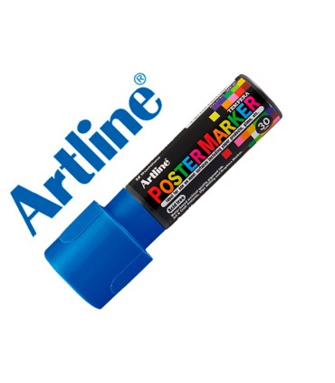 Rotulador artline poster marker epp 30 punta rectangular 30 mm color azul