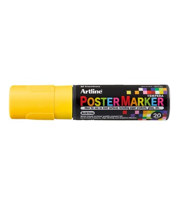 Rotulador artline poster marker epp 20 punta rectangular 20 mm color amarillo