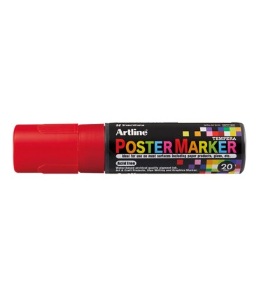 Rotulador artline poster marker epp 20 punta rectangular 20 mm color rojo