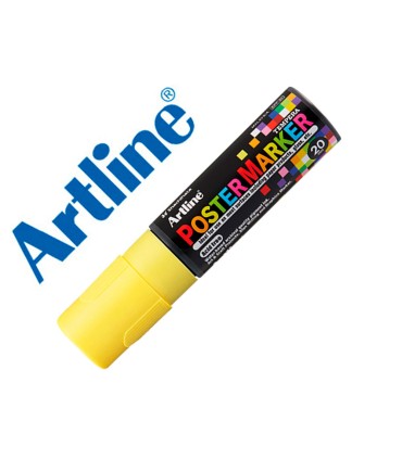 Rotulador artline poster marker epp 20 punta rectangular 20 mm color amarillo fluor