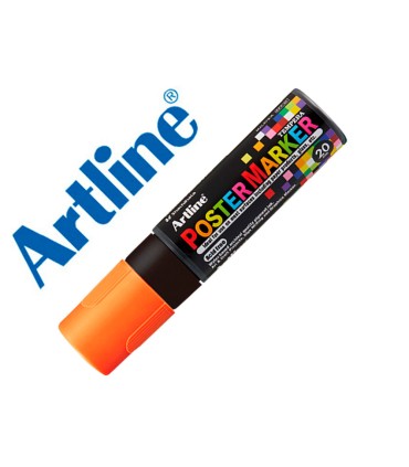 Rotulador artline poster marker epp 20 punta rectangular 20 mm color naranja fluor