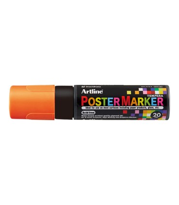 Rotulador artline poster marker epp 20 punta rectangular 20 mm color naranja fluor