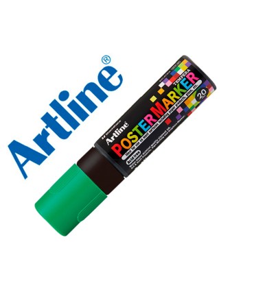 Rotulador artline poster marker epp 20 punta rectangular 20 mm color verde fluor