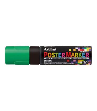 Rotulador artline poster marker epp 20 punta rectangular 20 mm color verde fluor
