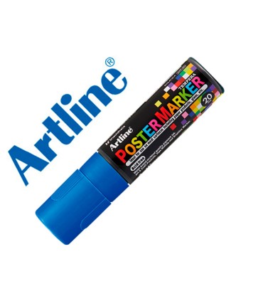 Rotulador artline poster marker epp 20 punta rectangular 20 mm color azul