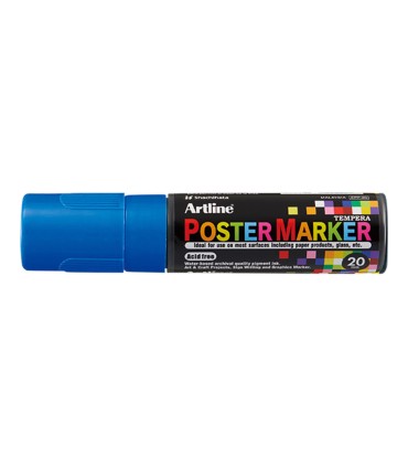 Rotulador artline poster marker epp 20 punta rectangular 20 mm color azul