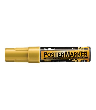 Rotulador artline poster marker epp 12 punta rectangular 12 mm color oro
