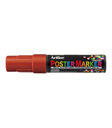 Rotulador artline poster marker epp 12 punta rectangular 12 mm color marron