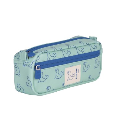 Estuche portatodo milan rectangular 2 cremalleras coleccion 460 since 1918 color verde 210x60x85 cm