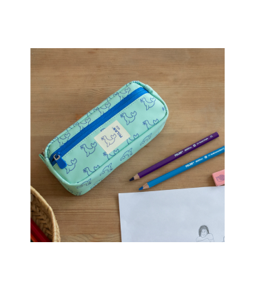 Estuche portatodo milan rectangular 2 cremalleras coleccion 460 since 1918 color verde 210x60x85 cm