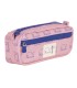 Estuche portatodo milan rectangular 2 cremalleras coleccion 460 since 1918 color rosa