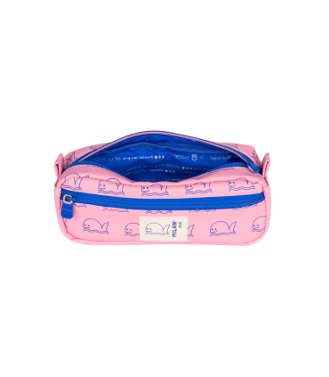 Estuche portatodo milan rectangular 2 cremalleras coleccion 460 since 1918 color rosa