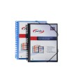 Carpeta pardo escaparate polipropileno espiral 60 fundas personalizable color azul