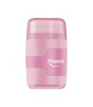 Sacapuntas maped plastico connect 2 usos con goma colores pastel surtidos