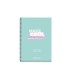 Agenda espiral escolar miquelrius activa octavo dia pagina 25 26 tapa carton forrado verde