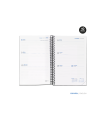 Agenda espiral escolar miquelrius activa octavo semana vista 25-26 tapa carton forrado rosa