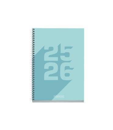 Agenda espiral escolar miquelrius basic din a5 dia pagina 25 26 tapa carton forrado azul