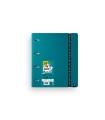 Carpeta carchivo my rules 4 anillas 35 mm polipropileno foam 360 din a4 recambio 100 h con gomilla color verde