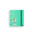 Carpeta carchivo my rules 4 anillas 35 mm polipropileno foam 360 din a4 recambio 100 h con gomilla color verde