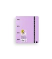 Carpeta carchivo my rules 4 anillas 35 mm polipropileno foam 360 din a4 recambio 100 h con gomilla color malva