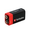 Pila alcalina verbatim 9v blister de 1 unidad