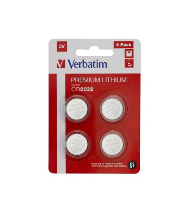 Pila boton verbatim 3v cr2032 blister de 4 unidades