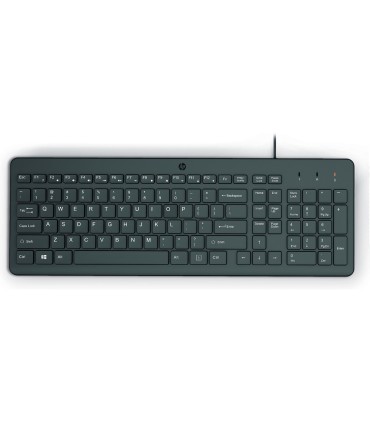 Teclado hp 150 wired con cable color negro