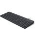 Teclado hp 150 wired con cable color negro