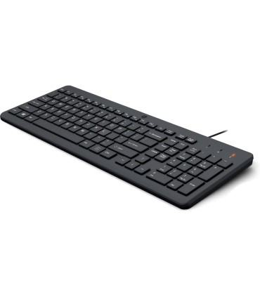 Teclado hp 150 wired con cable color negro