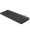 Teclado hp 150 wired con cable color negro
