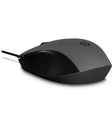 Raton hp 150 wired optico 1600 dpi 3 botones con cable color negro