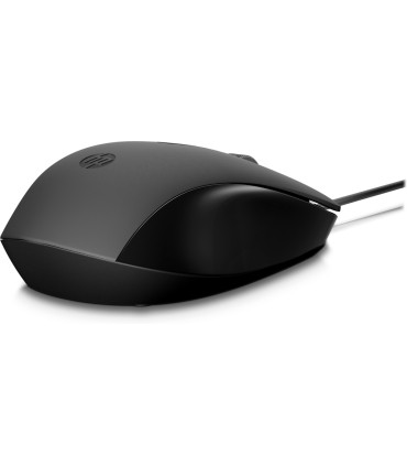Raton hp 150 wired optico 1600 dpi 3 botones con cable color negro