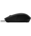 Raton hp 150 wired optico 1600 dpi 3 botones con cable color negro