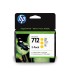 Ink jet hp 712 t210 230 250 630 650 amarillo pack de 3 unidades