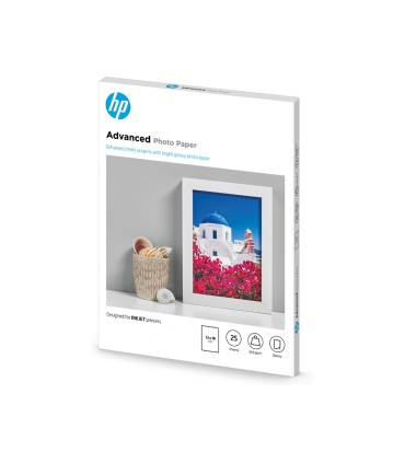 Papel fotografico hp satinado 13x18 cm 250 gr pack de 25 unidades