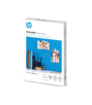 Papel fotografico hp glossy 10x15 cm 200 gr pack de 100 unidades