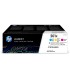 Toner hp 201x pack 3 unidades amarillo cian magenta