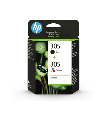 Ink jet hp 305 pack de 2 unidades negro tricolor