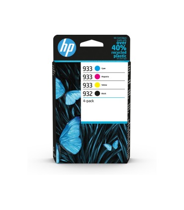 Ink jet hp c932 3 pack 4 unidades negro amarillo cian magenta