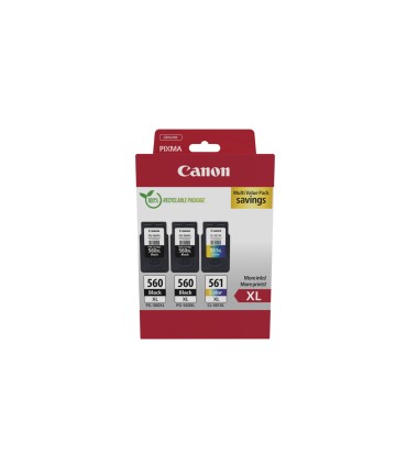 Ink jet canon pixma pg560xl cl561xl multipack de 2 unidades negro 1 color 400 paginas