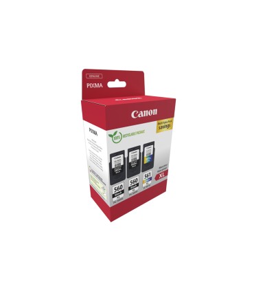 Ink jet canon pixma pg560xl cl561xl multipack de 2 unidades negro 1 color 400 paginas