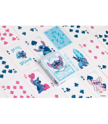 Baraja de cartas bicycle disney stitch